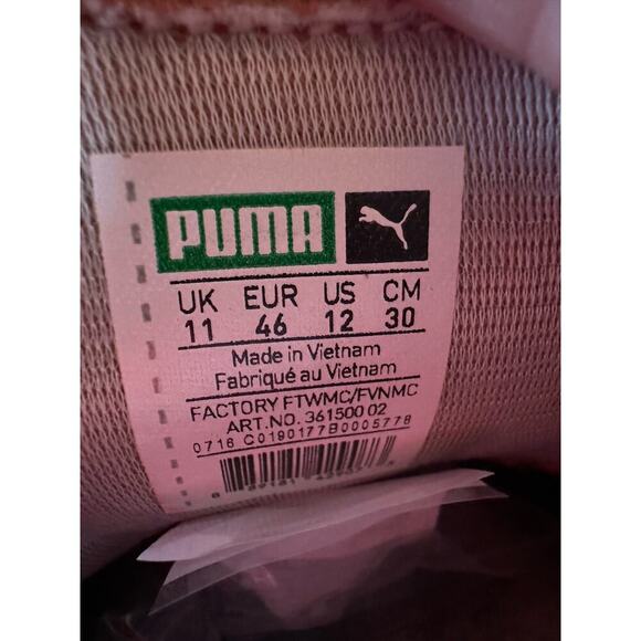 Puma x Trapstar Clyde Suede Sneakers in Barbados Cherry + White Men's Size 12 - Picture 6 of 9